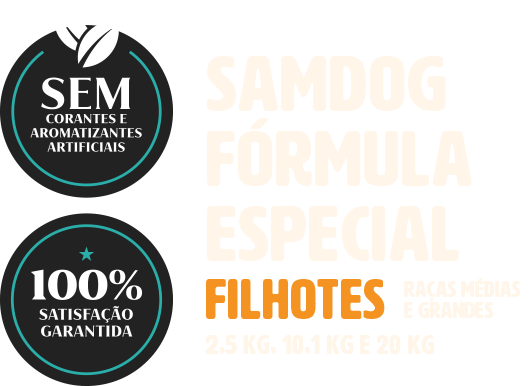Samdog Fórmula Especial - Filhotes - Raças Médicas e Grandes